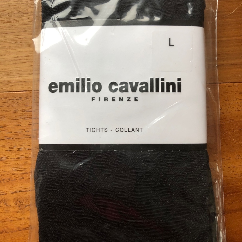 EMILIO CAVALLINI Firenze floral lace tights BLLC/L
